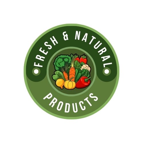 About green orange and red illustrated organic farm logo